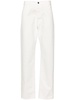 White Burt Straight-Leg Jeans