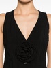 floral-appliqué pleated waistcoat