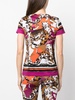 chetah-print short-sleeve T-shirt