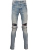 mid-rise contrasting-panel skinny jeans