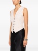 V-neck strap-detail waistcoat