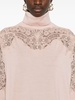 lace-appliqué sweater