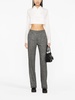 high-waisted tailored trousers