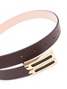 logo-buckle leather belt