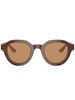 logo-print round-frame sunglasses