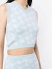 monogram-pattern cropped vest