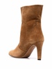 heeled suede boots