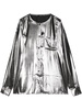 sailor-collar metallic shirt