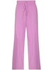 drawstring-waist pajama bottoms