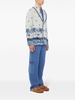 hawaii print-knitted wool cardigan 