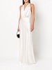 draped halterneck gown dress 