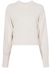 cropped cotton-blend jumper