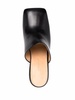 square-toe leather mules