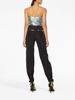 logo-print high-waisted trousers