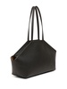 logo-debossed leather shoulder bag