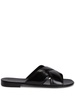 Flavio leather flat slides