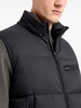 hooded zip-front down vest