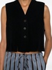 cropped fringed gilet