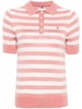 striped knitted polo shirt