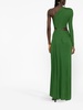 one-shoulder cut-out gown