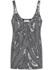 Silver Sequinned Mini Dress