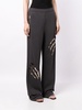 Claw cut-out cotton track pants