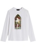 stained glass-graphic print cotton t-shirt 