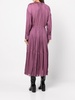 shirred-neck long-sleeved dress