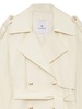 Layton button-detail oversize trench