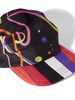 graphic-print silk cap 