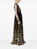 Ramages-embroidered silk-tulle gown