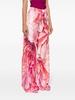 plumage-print palazzo pants