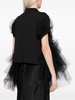 tulle frill polo shirt