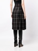 check-pattern high-waist skirt 