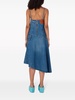 asymmetric cotton denim dress