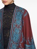 paisley-print wool cape