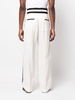 stripe-detailed wide leg trousers