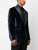 velvet-finish blazer