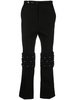 cropped crystal-embellished flared trousers