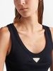 ribbed-knit jersey tank top