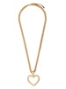 heart-pendant curb-chain necklace