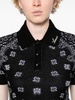 bandana jacquard polo top