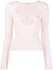 cut-out detail long-sleeve top 