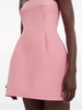 strapless flared minidress