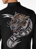 tiger-print crystal-embellished shirt