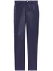 leather straight-leg trousers 