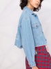 logo-print cropped denim jacket