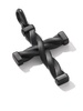 cable-link cross pendant 