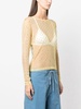 Desta crystal-embellished sheer top