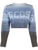 intarsia-knit logo cropped jumper